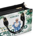 Horoscope Queen Created With A Purpose - Personalized Leather Handbag Stb215