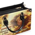 Sunshine Mixed With A Little Hurricane - Personalized Leather Handbag