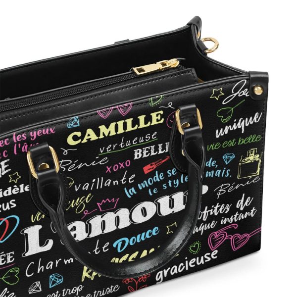 La Vie Est Belle - Personalized Leather Hand Bag Sblhbha25