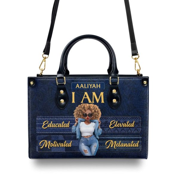 I Am - Personalized Leather Handbag