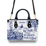 Live By Faith - Personalized Leather Handbag