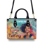 Let These Curls Do The Talking - Personalized Leather Handbag