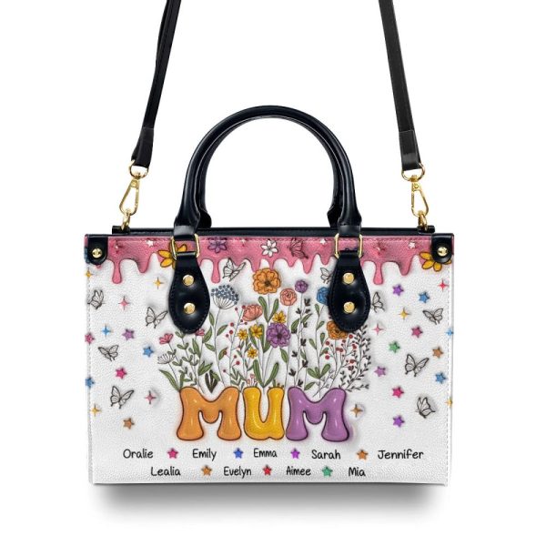 Grandma - Personalized Leather Handbag Stb224