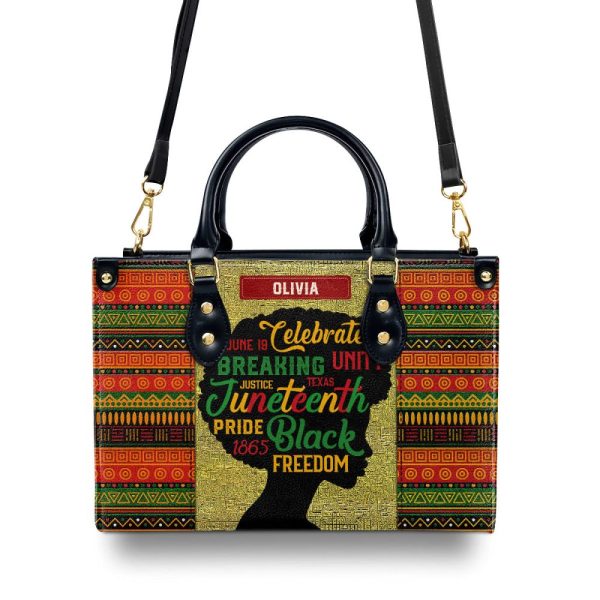 Juneteenth 1865 - Personalized Leather Handbag
