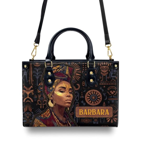 African Culture - Personalized Leather Handbag