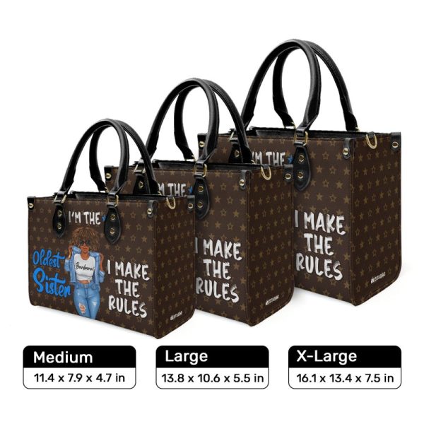 Who Makes The Rules - Personalized Leather Handbag
