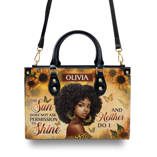 Sunshine Queen - Personalized Leather Handbag