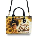 It'S A Beautiful Day To Be A Black Woman - Personalized Leather Handbag