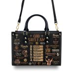 God Says I Am - Personalized Leather Handbag