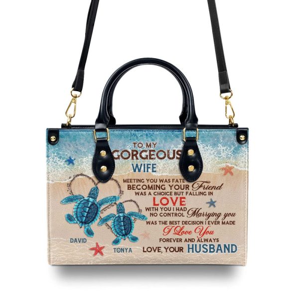 Meeting You Was Fate - Personalized Leather Handbag