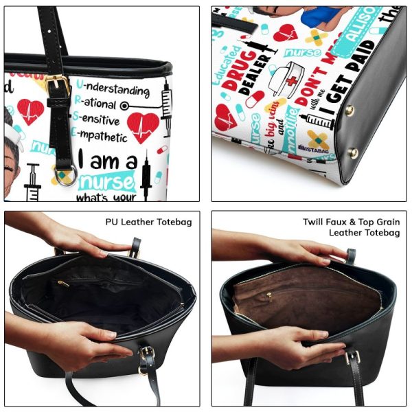 Nurse - Personalized Leather Totebag