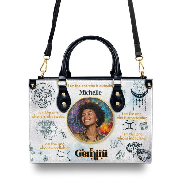 12 Zodiac Signs - Personalized Leather Handbag