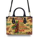 I Am The Storm - Personalized Leather Handbag Sblhbha22