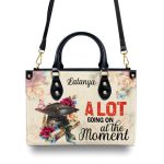 A Lot Going On At The Moment - Personalized Leather Handbag Stb194