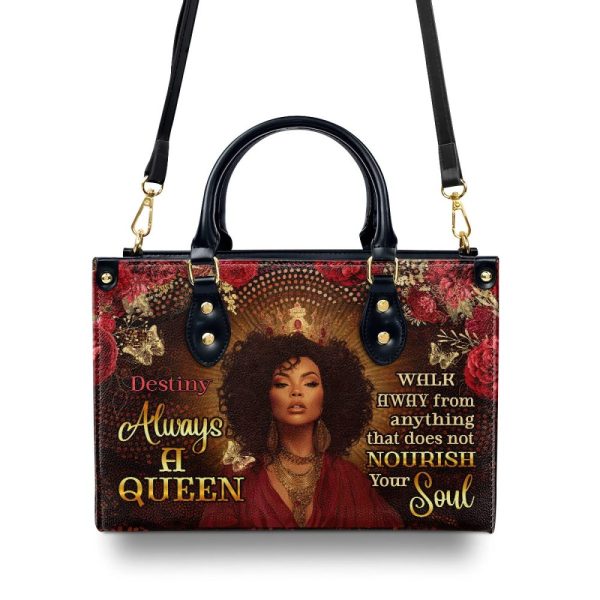 Always A Queen - Personalized Leather Handbag
