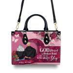 God Blessed The Broken Road That Led Me Straight To You - Personalized Leather Handbag Sblhblpa1036L