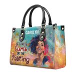 Let These Curls Do The Talking - Personalized Leather Handbag