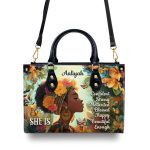 She Is - Personalized Leather Handbag