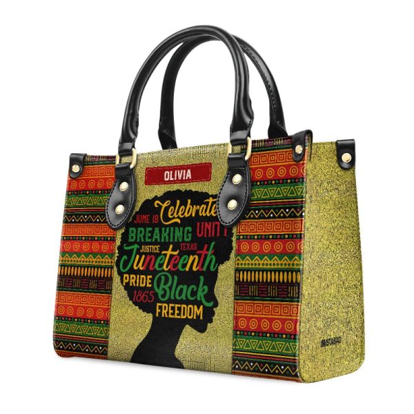 Juneteenth 1865 - Personalized Leather Handbag