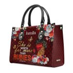She Is Worth Far More Than Rubies - Personalized Leather Handbag Sblhblm1501L