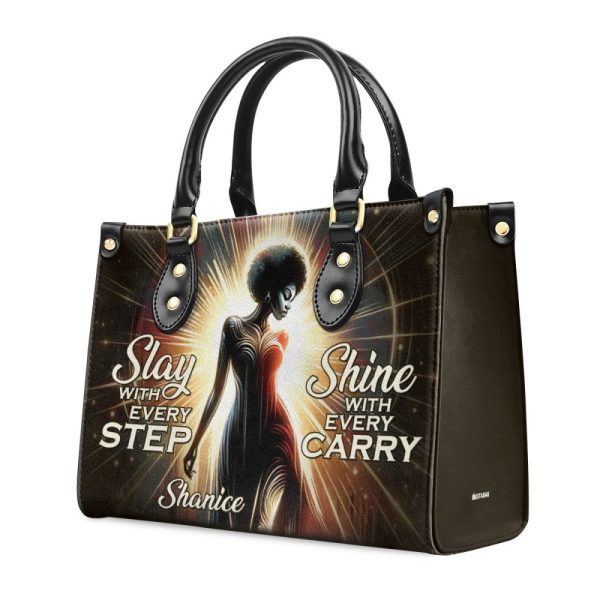 Slay And Shine - Personalized Leather Handbag Sb306