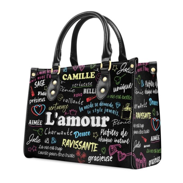 La Vie Est Belle - Personalized Leather Hand Bag Sblhbha25