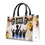 Dope Black Mom - Personalized Leather Handbag Stb208