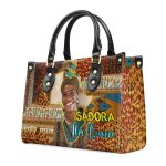 Africa Map Pattern - Personalized Leather Handbag Sblhbln1101L