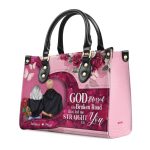 God Blessed The Broken Road That Led Me Straight To You - Personalized Leather Handbag Sblhblpa1036L