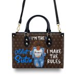 Who Makes The Rules - Personalized Leather Handbag