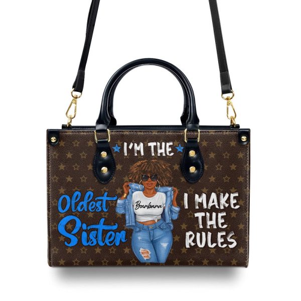 Who Makes The Rules - Personalized Leather Handbag