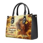 Sunshine Mixed With A Little Hurricane - Personalized Leather Handbag