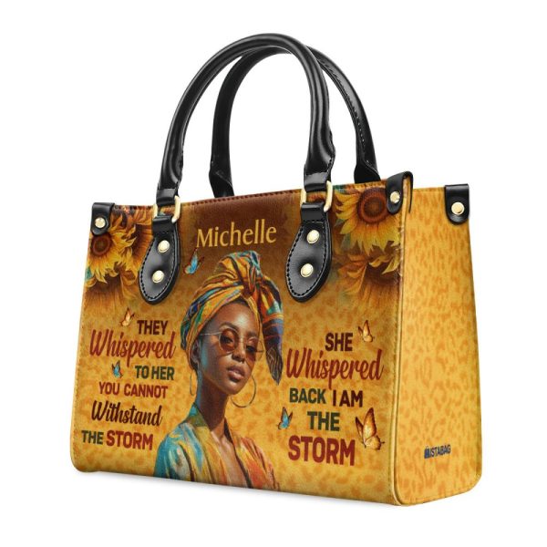 I Am The Storm - Personalized Leather Handbag