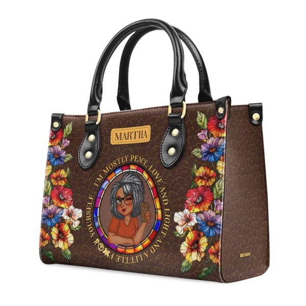 She Believed She Could So She Did - Personalized Leather Handbag Sblhbln1085M