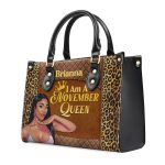 I Am A Queen - Personalized Leather Handbag
