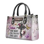 Jesus The Way The Truth The Life - Personalized Leather Handbag Sblhblha2310D