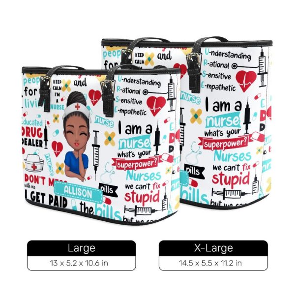 Nurse - Personalized Leather Totebag