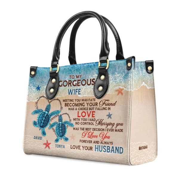 Meeting You Was Fate - Personalized Leather Handbag