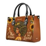 She Designed A Life She Loved - Personalized Leather Handbag Stb220