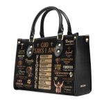 God Says I Am - Personalized Leather Handbag