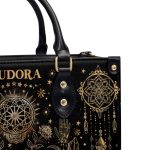 Mystic Moon And Sun - Personalized Leather Handbag Sblhbn09