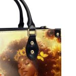Sunshine Mixed With A Little Hurricane - Personalized Leather Handbag