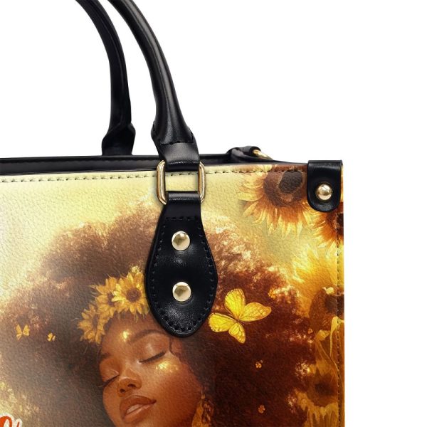 Sunshine Mixed With A Little Hurricane - Personalized Leather Handbag
