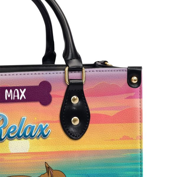Relax Nothing Is Under Control - Personalized Leather Hand Bag Sblhbha27