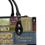 God Says I Am - Personalized Leather Handbag Sblhbpha773M