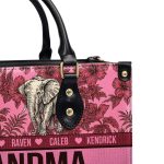 Blessed To Call Grandma - Personalized Leather Handbag