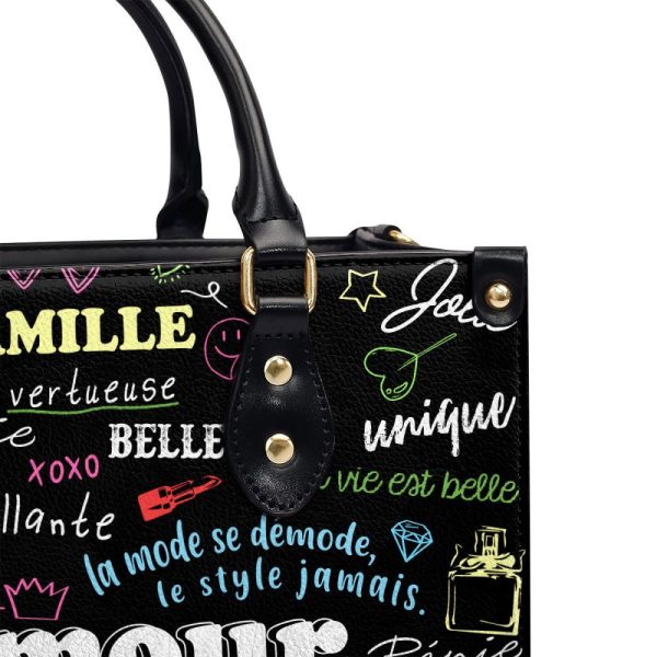 La Vie Est Belle - Personalized Leather Hand Bag Sblhbha25