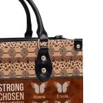 She Is Mom Butterfly - Personalized Leather Handbag Sblhblm1420D