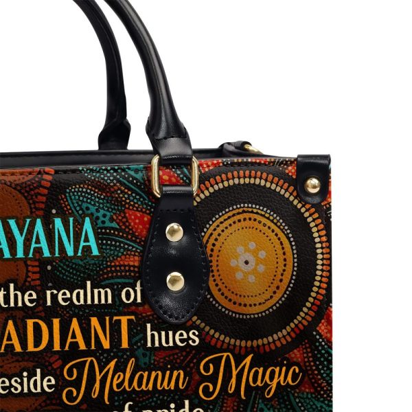 Kaleidoscope Of Beauty - Personalized Leather Handbag