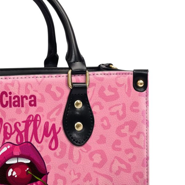 Mostly Sweet Sometimes Sassy - Personalized Leather Handbag Stb201